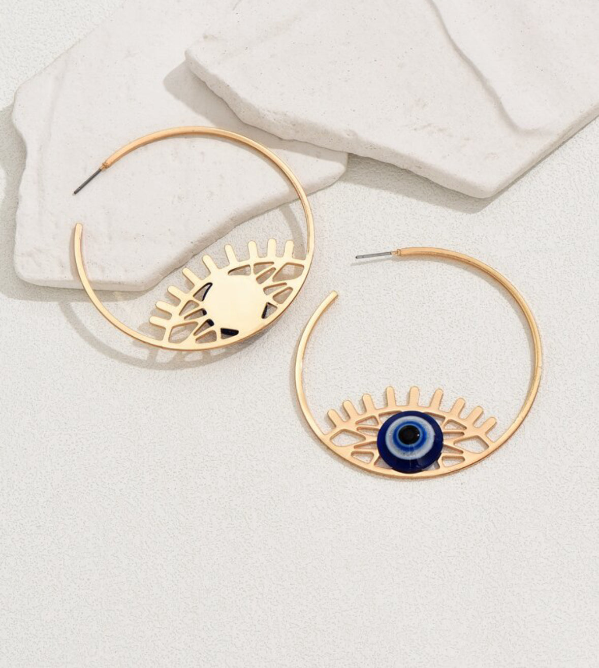 Evil eye earrings