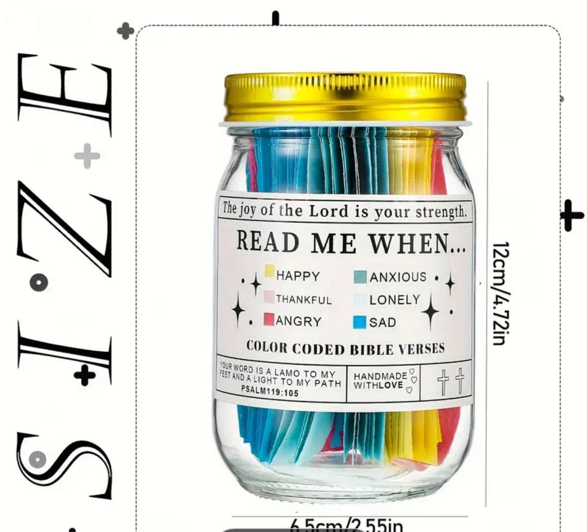 Bible verses color codes jar