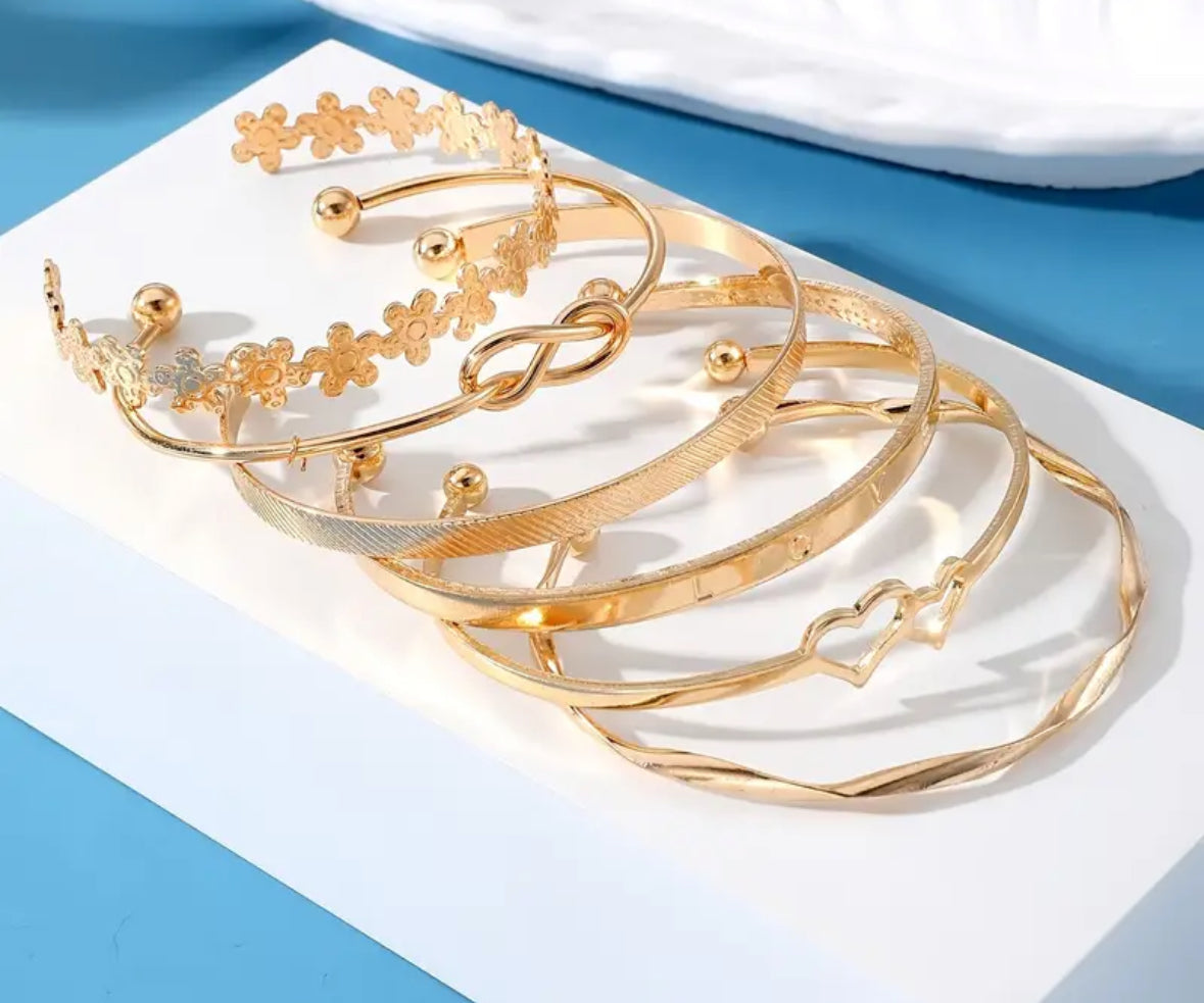 6 piece love bracelet set