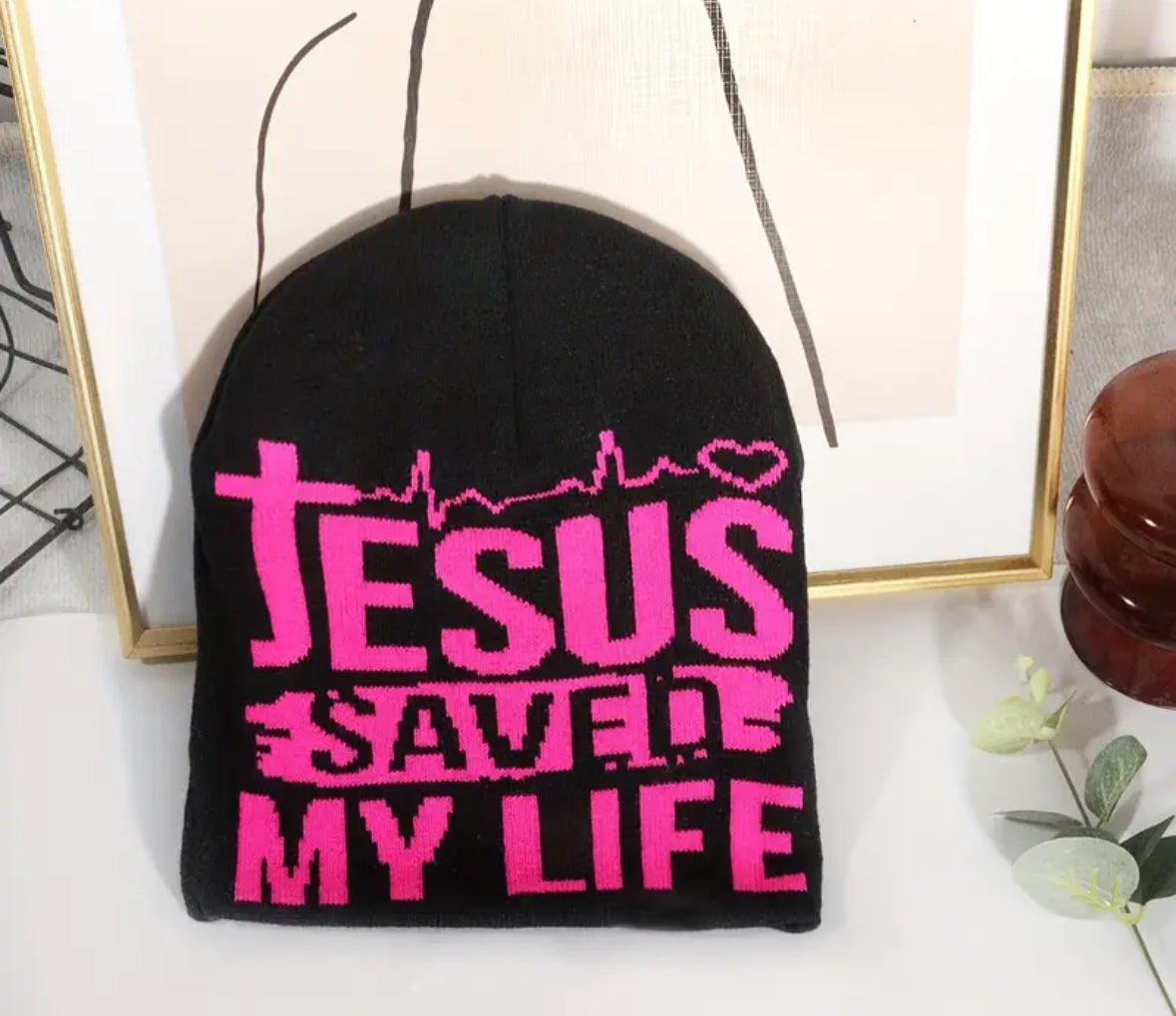Jesus saved my life beanie