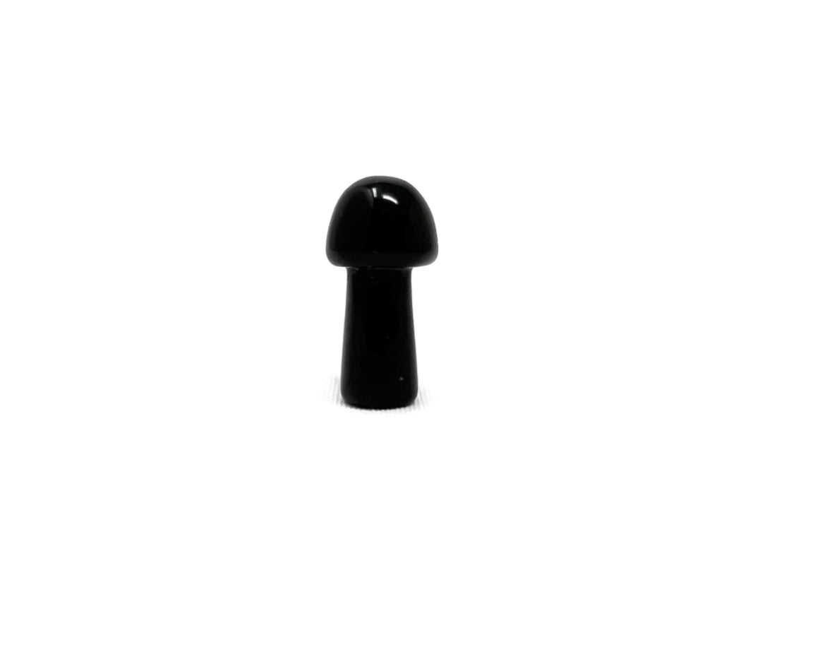 Black obsidian mushroom crystal