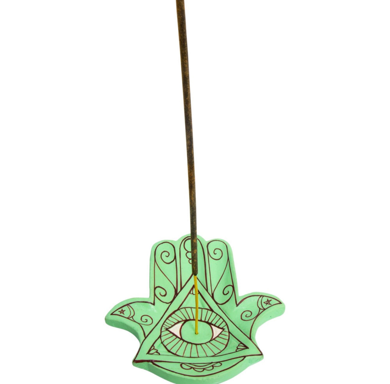 Fatima Hand Wood Incense Holder