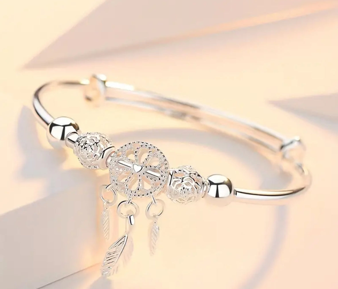 Silver vintage Dream catcher bracelet