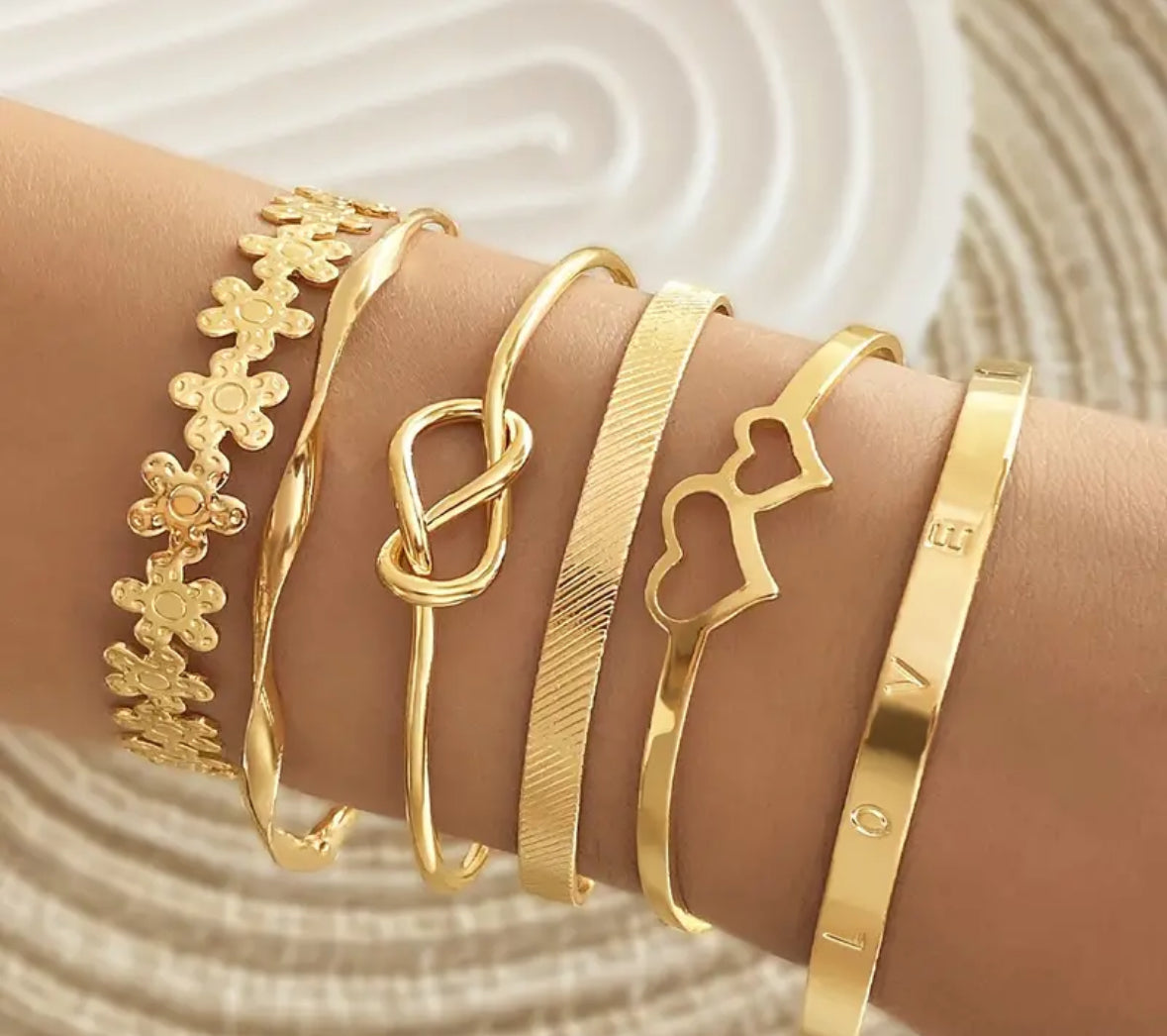 6 piece love bracelet set