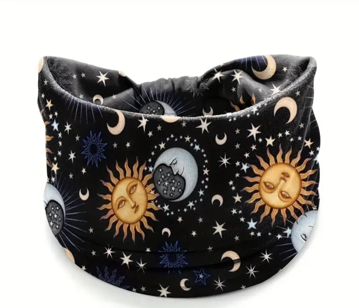 Boho sun and moon stretchy headband