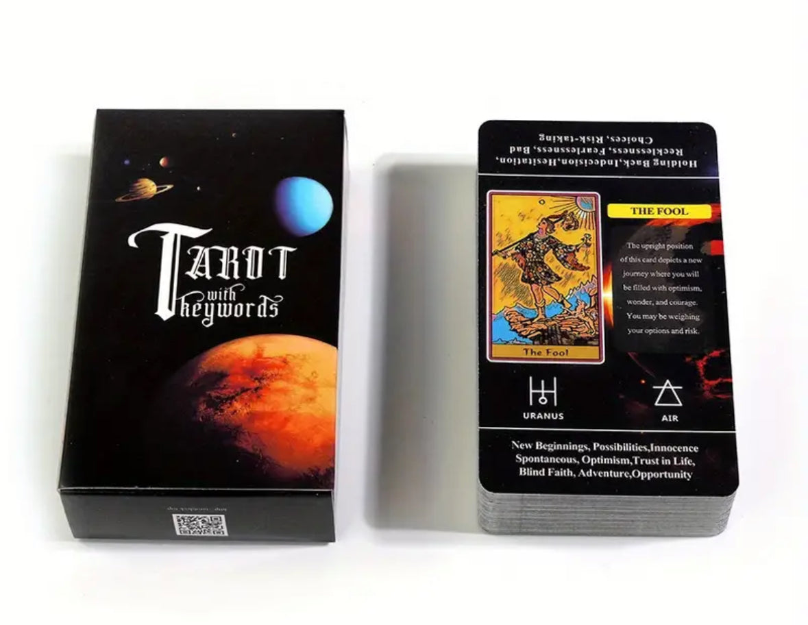 Tarot cards with meanings on them