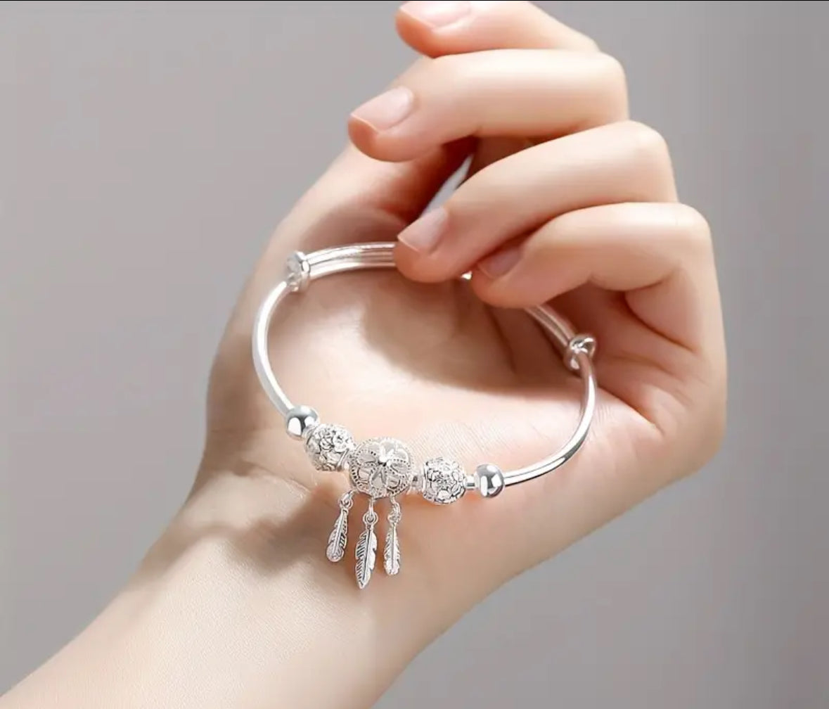 Silver vintage Dream catcher bracelet