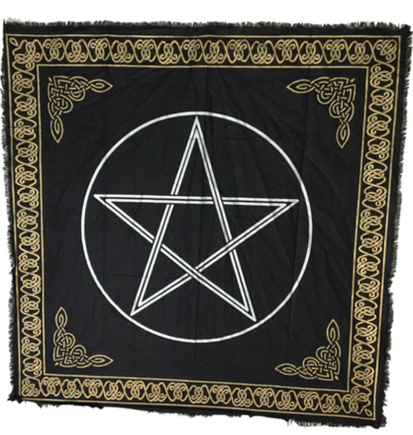 Indian Cotton Tapestry Altar Cloth Pentacle 24 x 24
