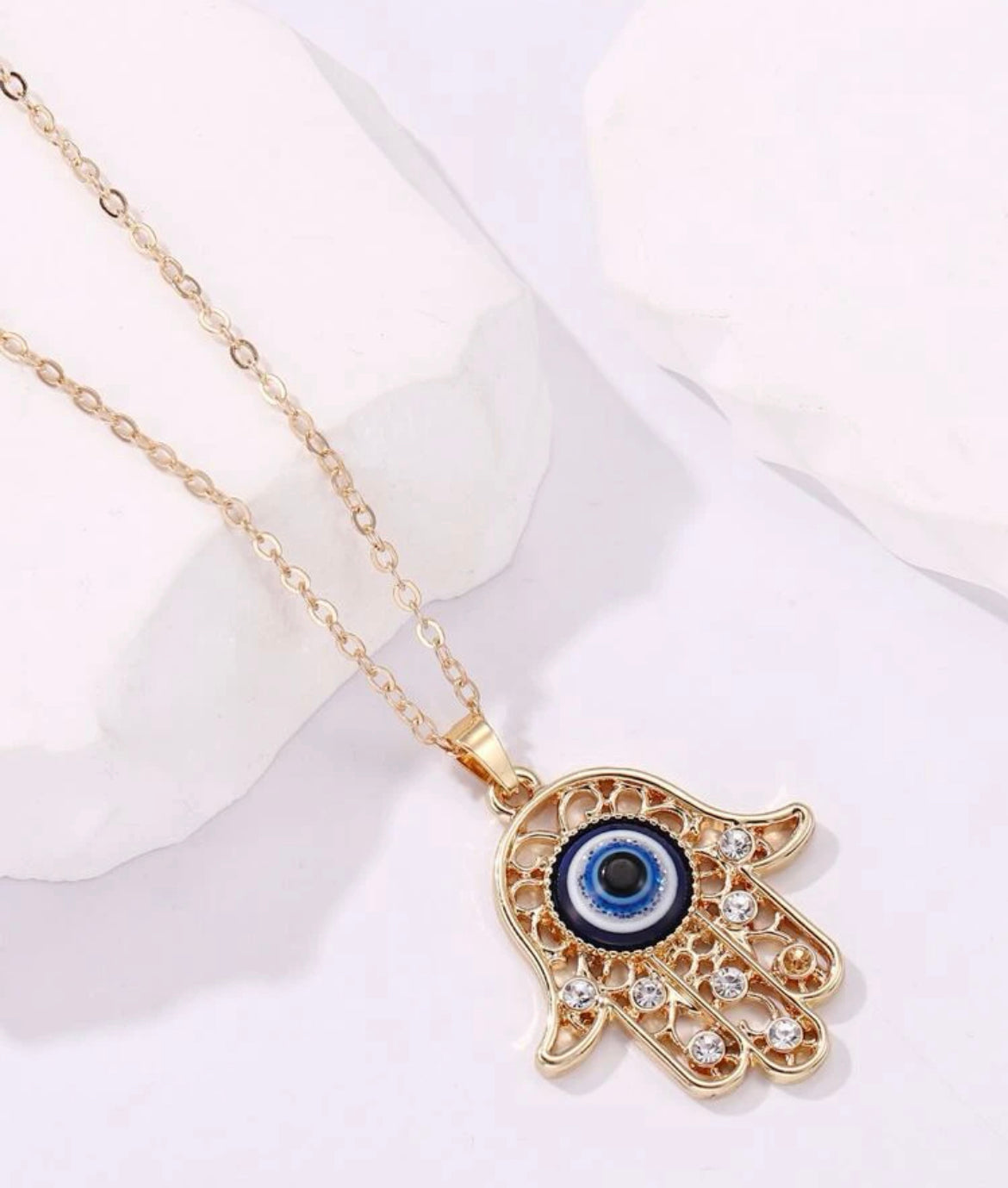 Hamsa pendant necklace