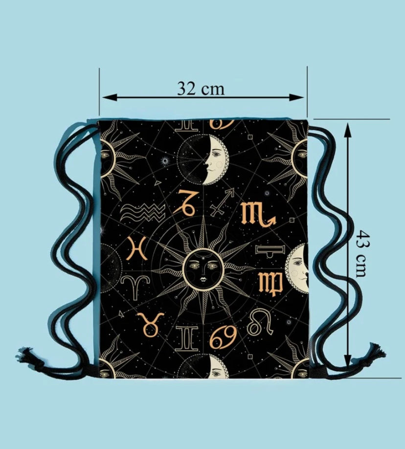Sun and Moon Drawstring Bag