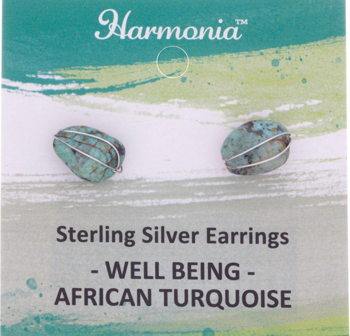 African turquoise earrings