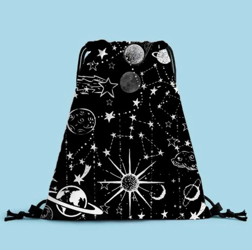Planet Drawstring bag