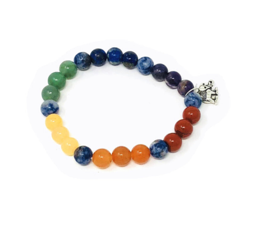 7 chakra elephant bracelet