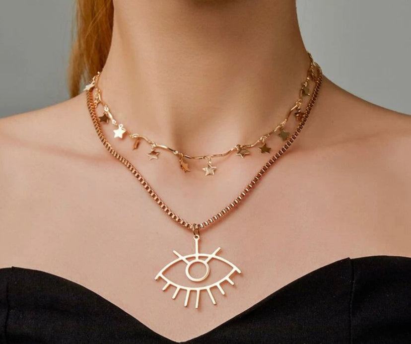 Evil eye charm necklaces