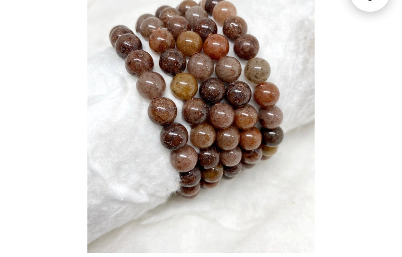 Purple aventurine bracelet(dk brown tint)