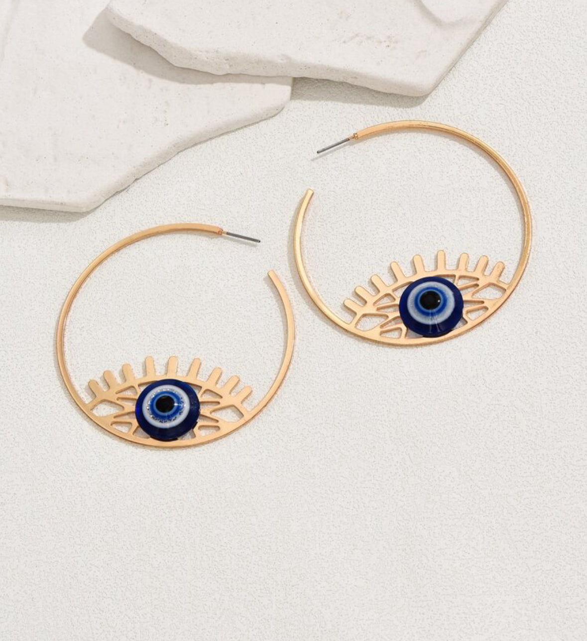 Evil eye earrings