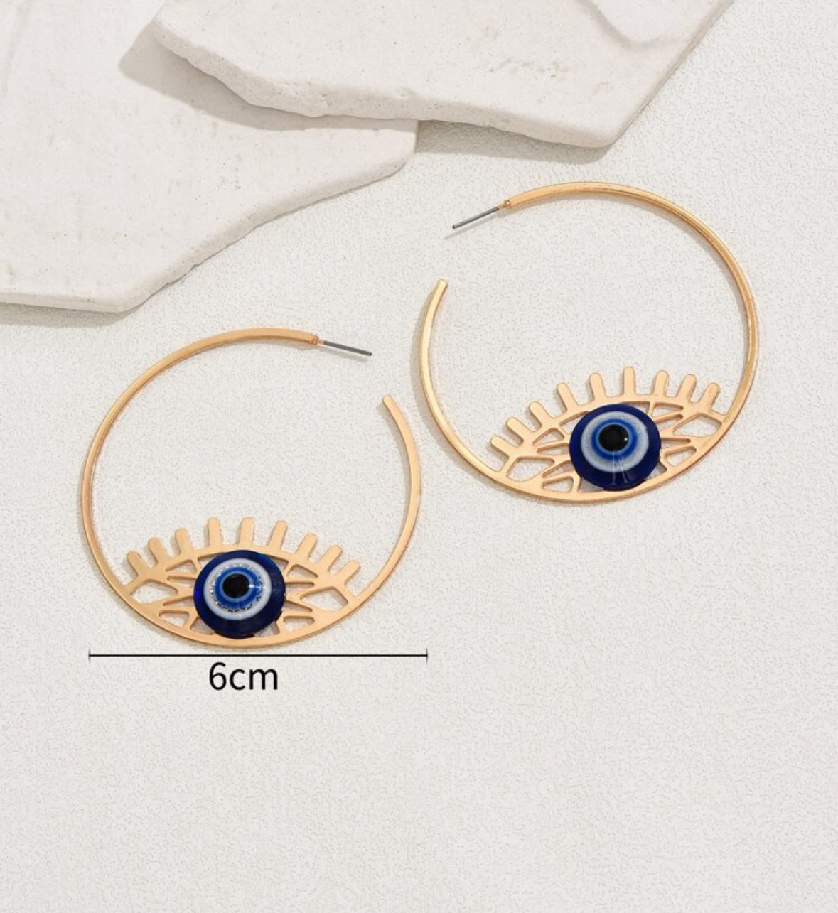 Evil eye earrings