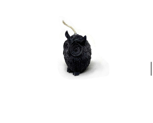 Black owl candle