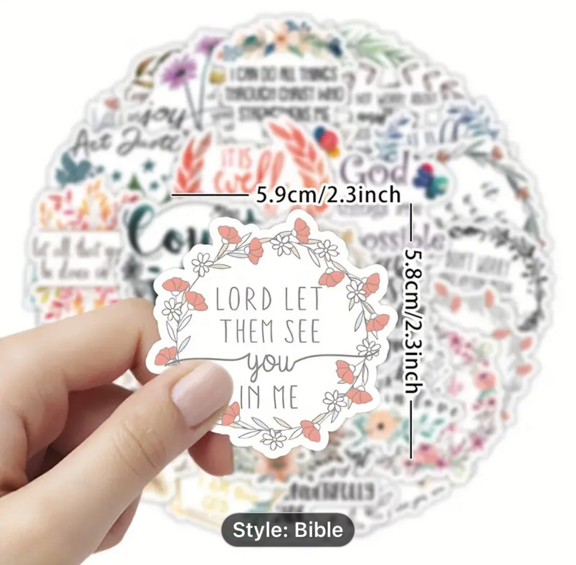 100 Pcs Bible stickers