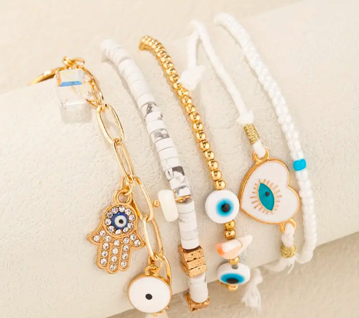 Evil eye beaded bracelets