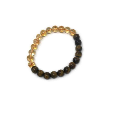 Citrine and Tiger eye bracelet