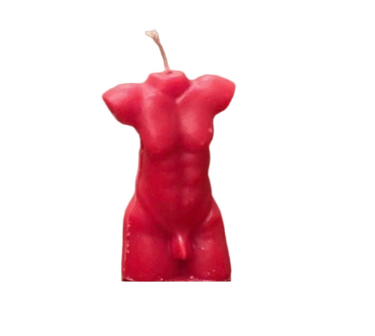 Red torso candle