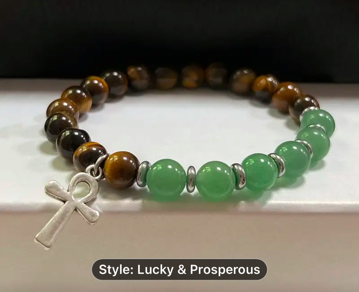 Green Aventurine and Tigers Eye bracelet