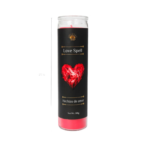 Love spell ritual candle