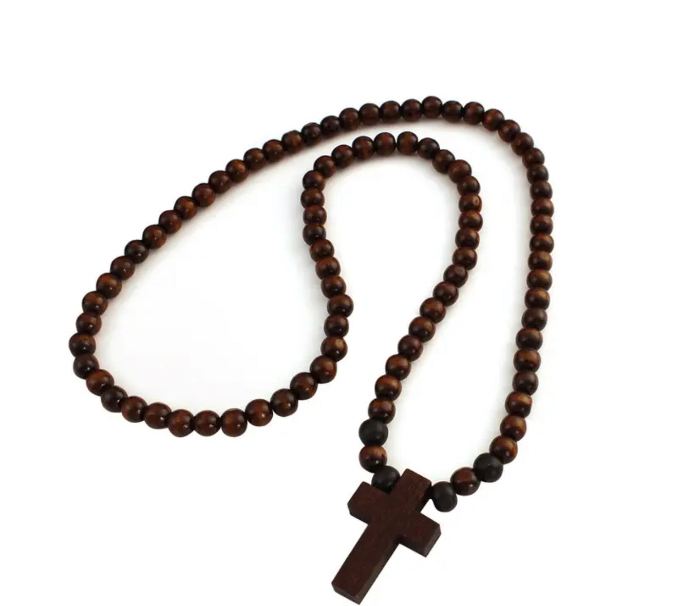 Rosary Cross Pendant Necklace