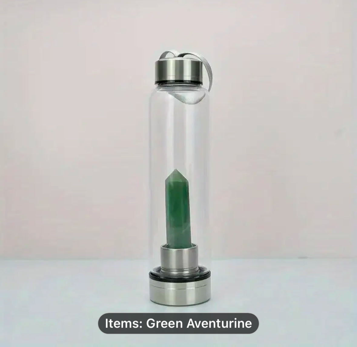 Green Aventurine water bottle