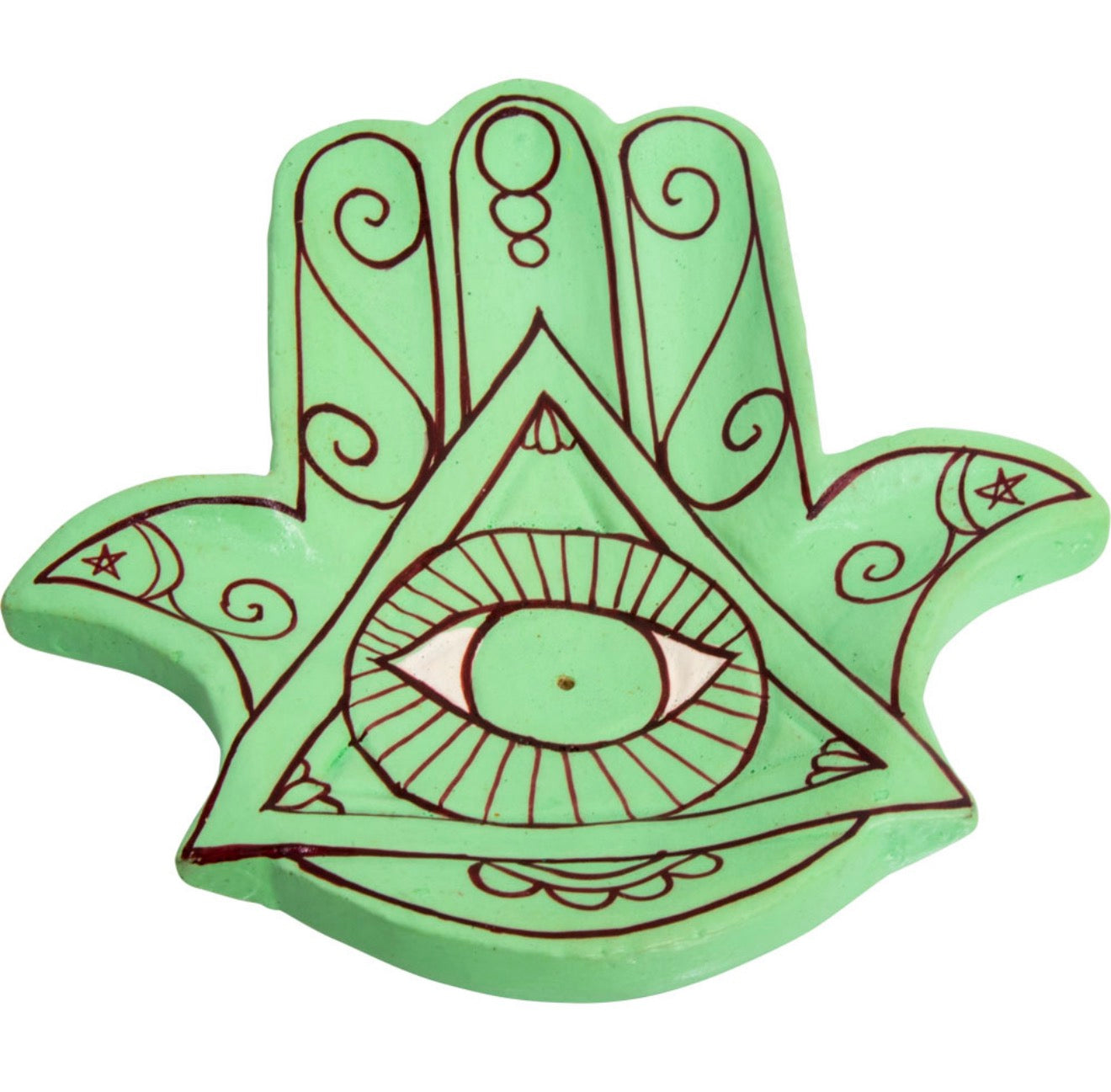 Fatima Hand Wood Incense Holder