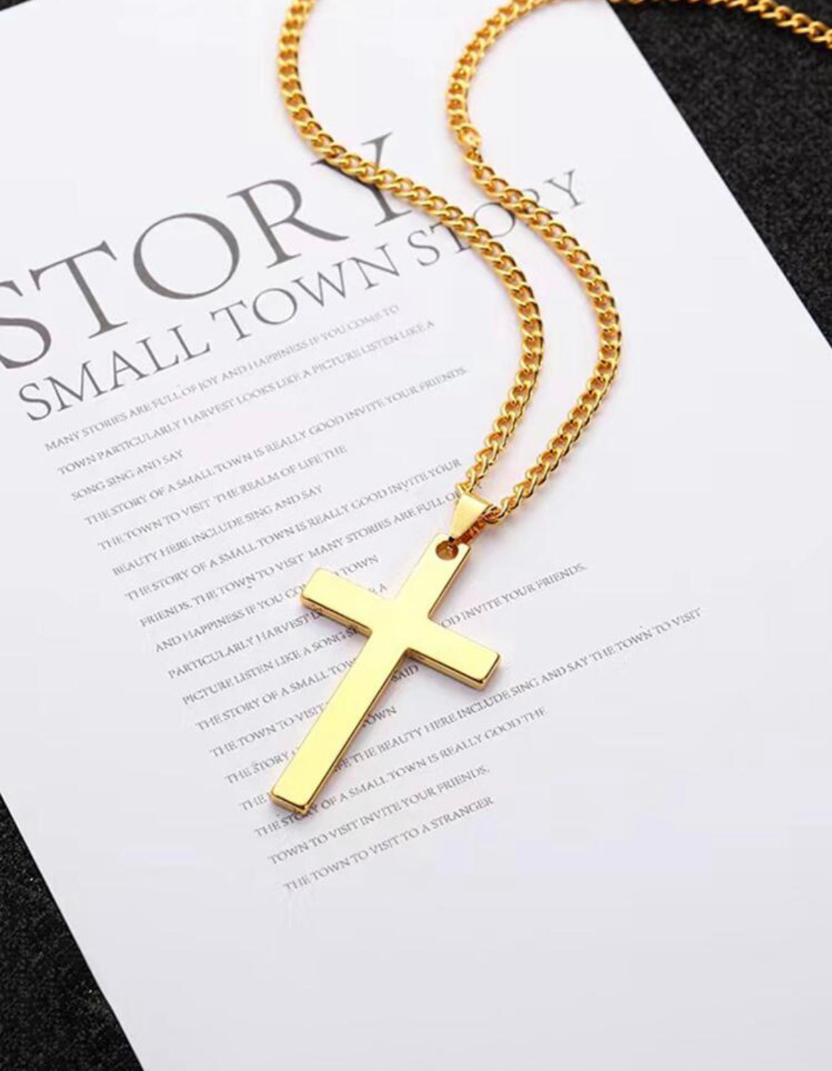 Costume cross charm chain