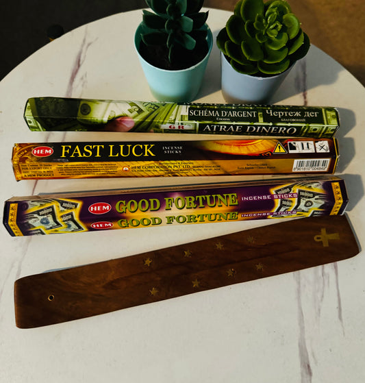 3 bundle pack money drawing incense