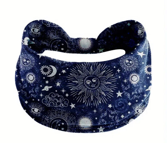 Boho Style blue sun and moon headband