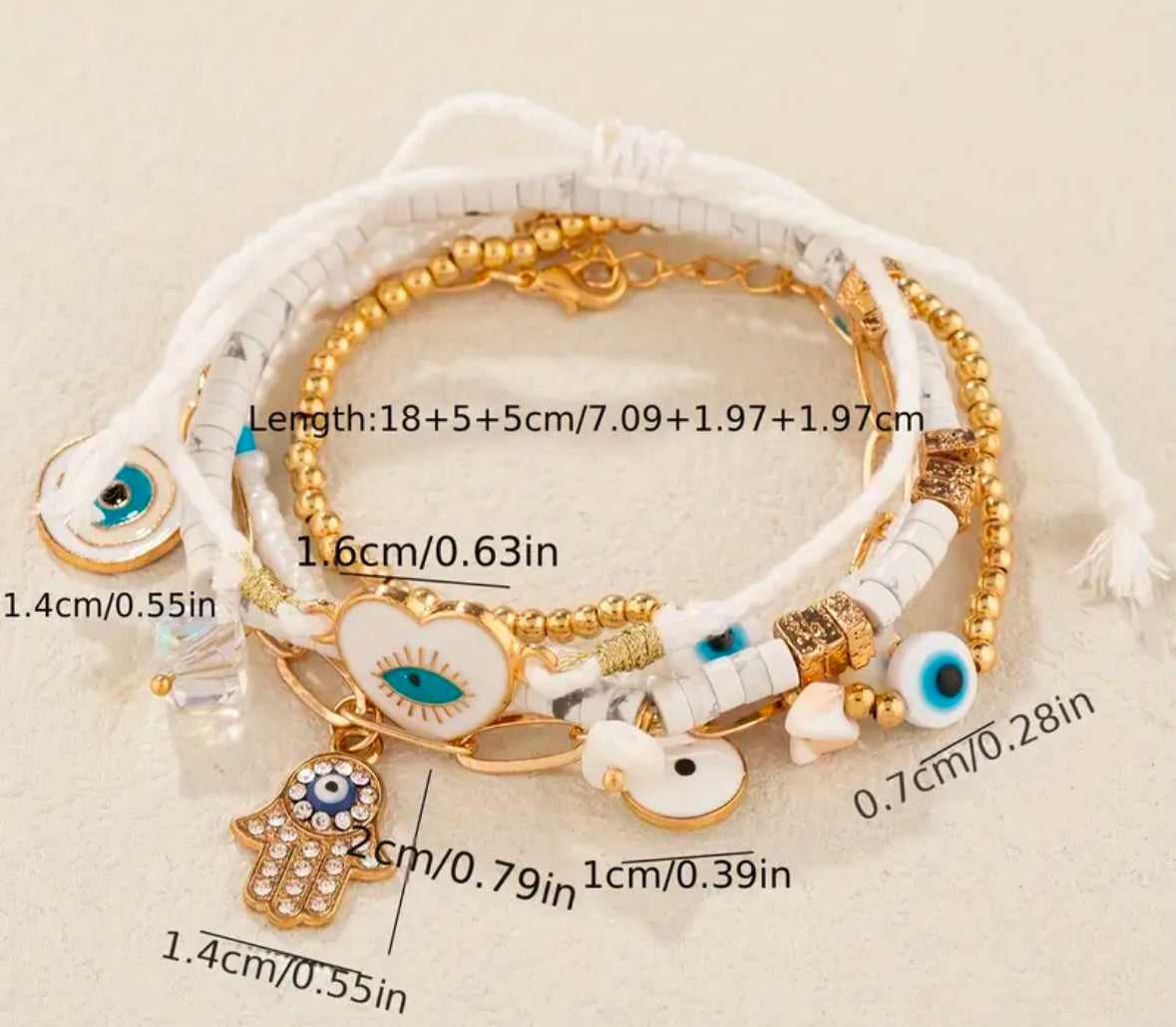 Evil eye beaded bracelets