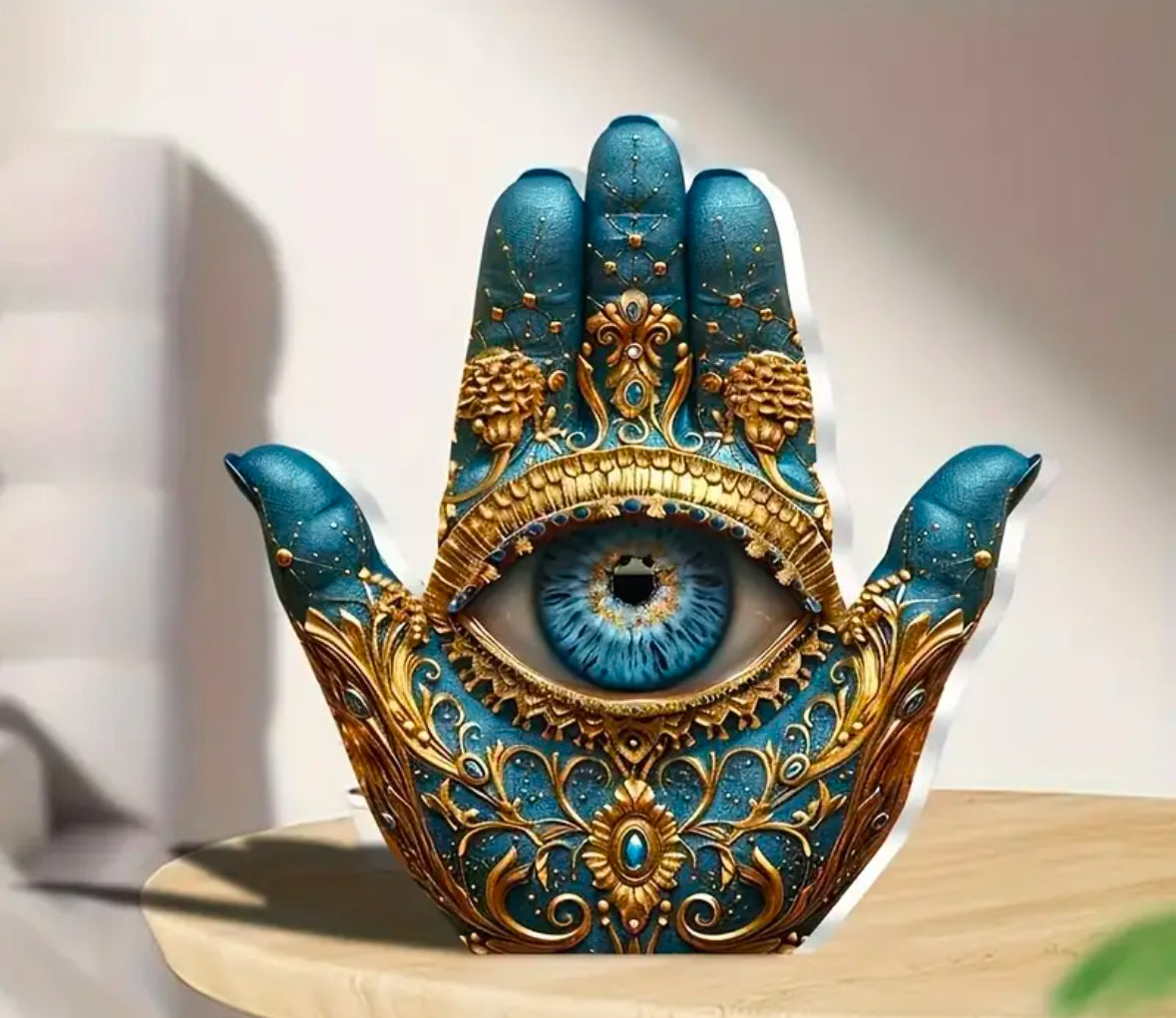 Devils eye Acrylic Hamsa 2D statue