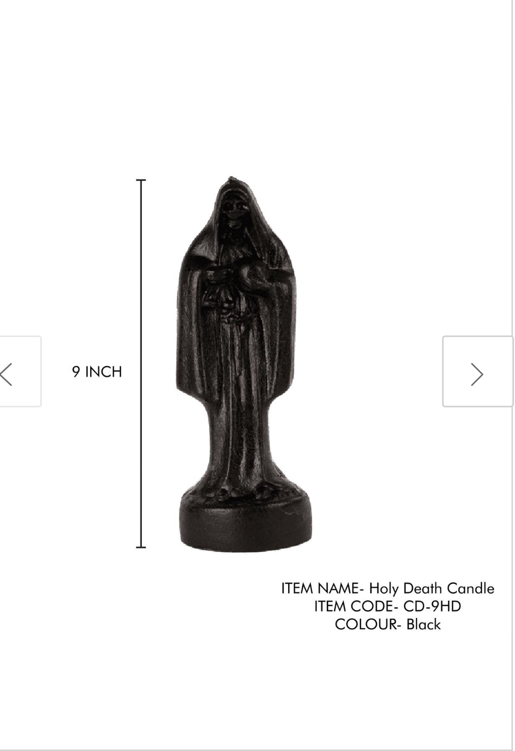 Large Santa Muerte(Holy Death) candle