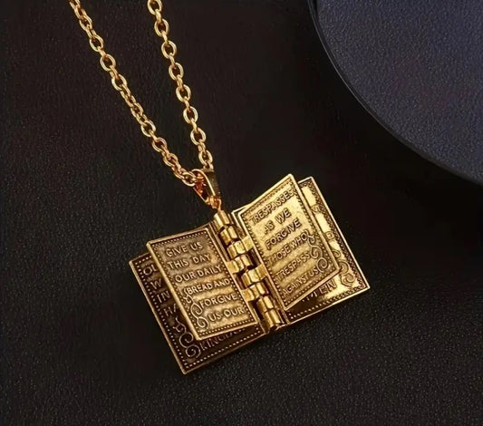 Holy Bible religious necklace