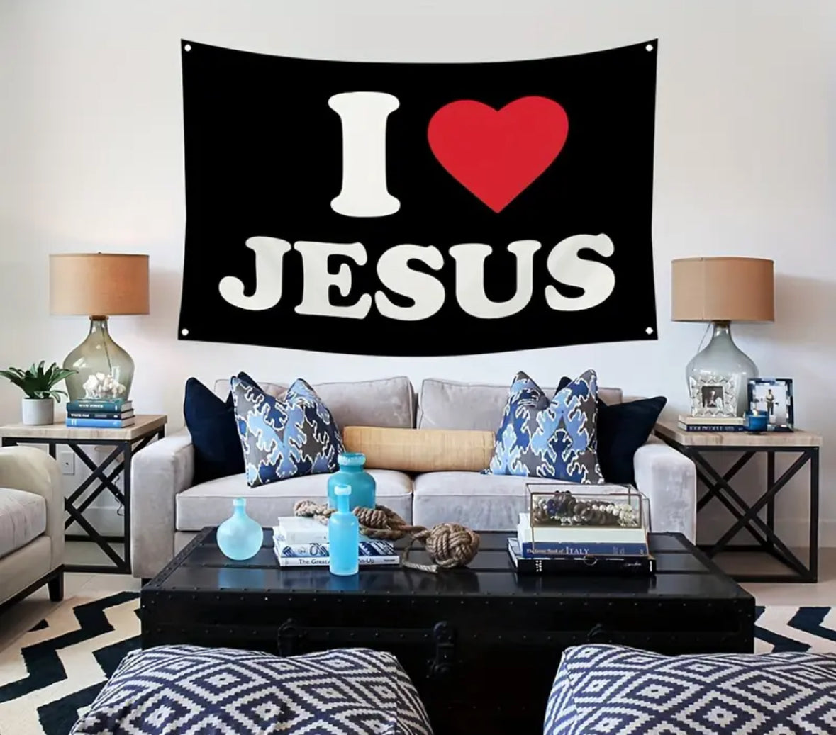 I love Jesus banner