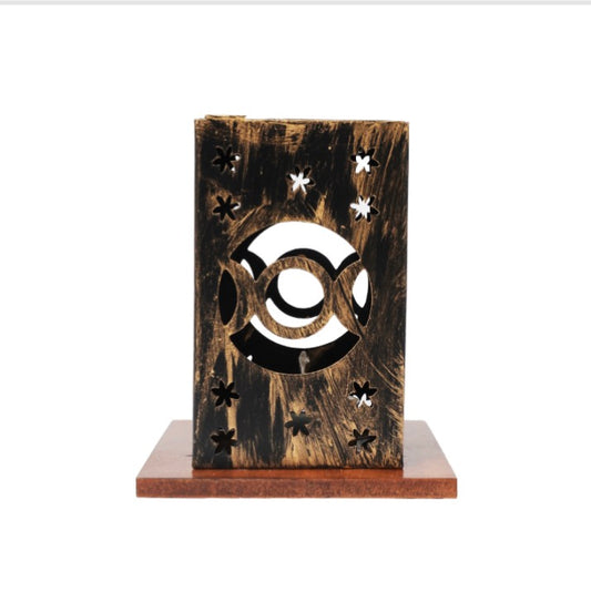 4” Triple Moon Metal Tea light holder