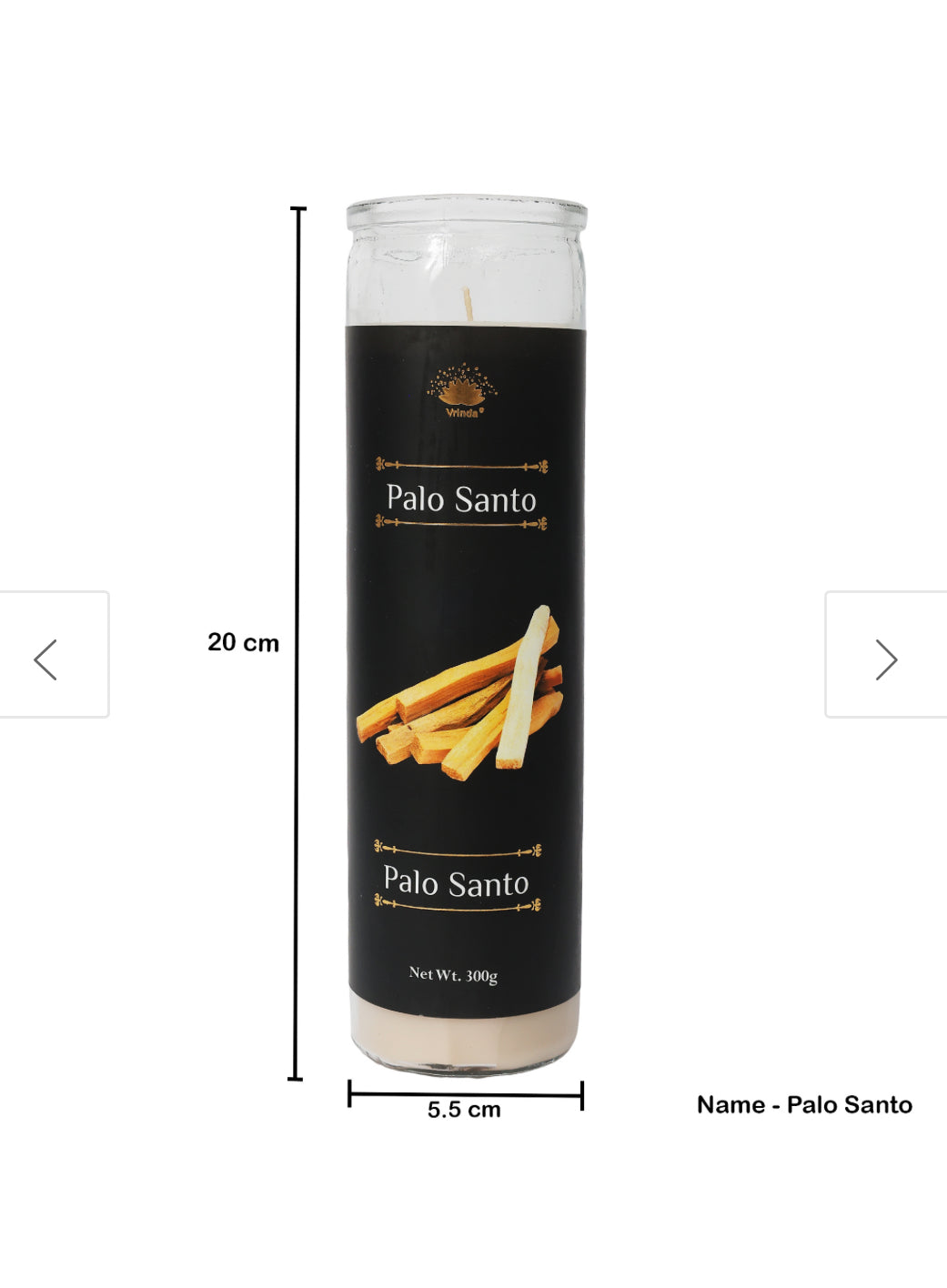 Palo santo candle