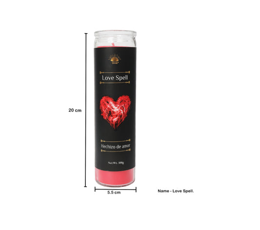 Love spell ritual candle