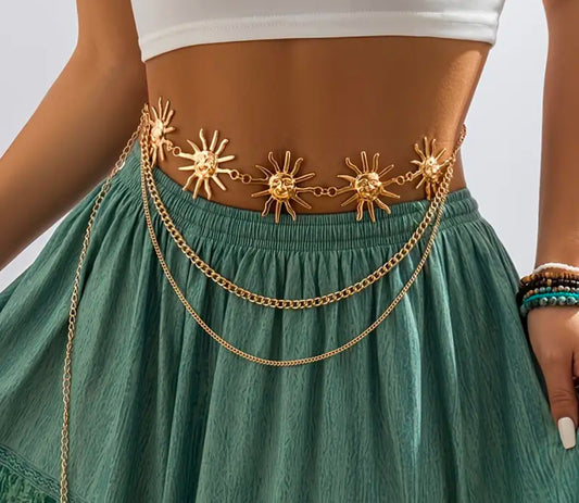 Bohemian Sunflower Waist Chain