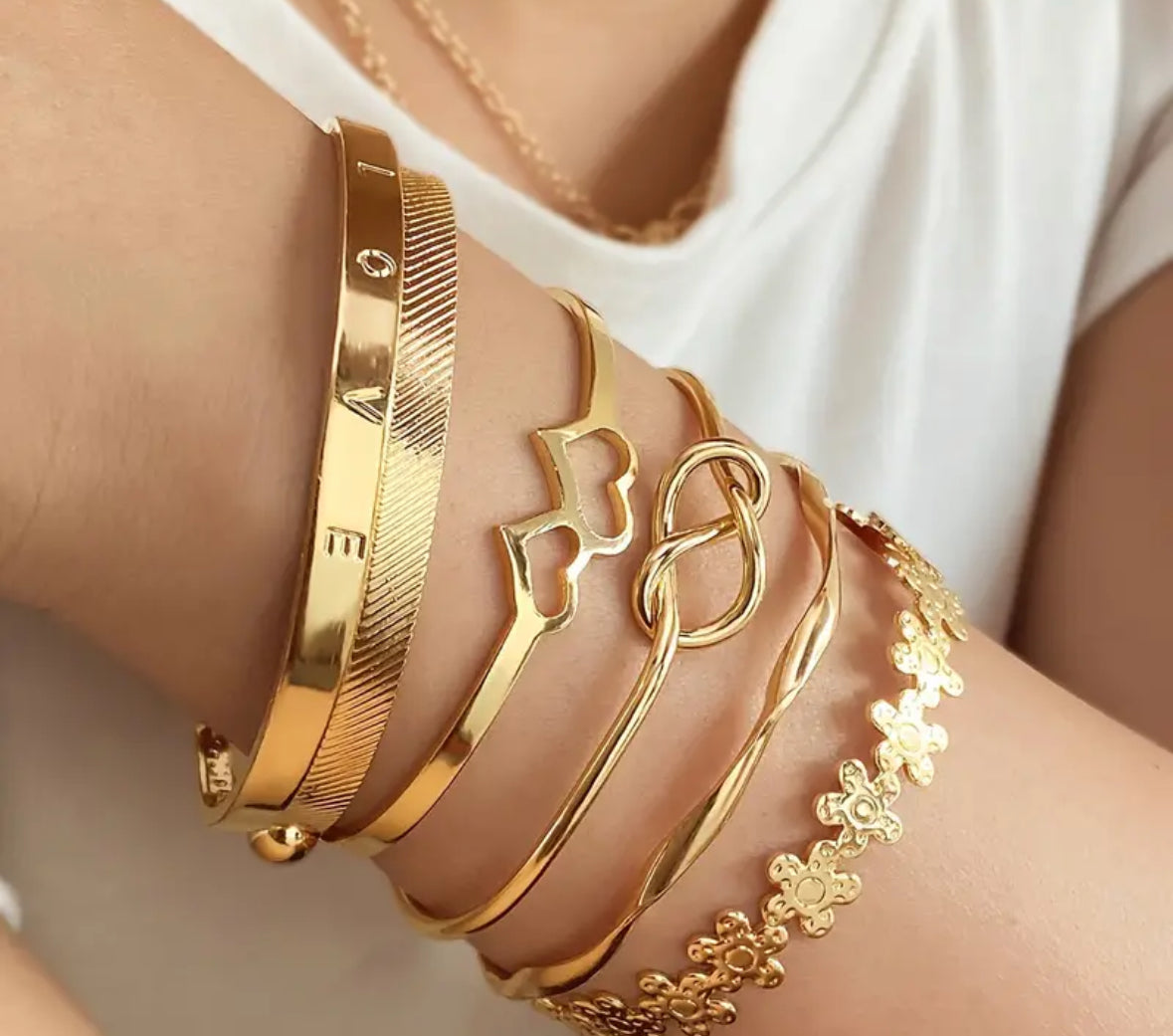6 piece love bracelet set