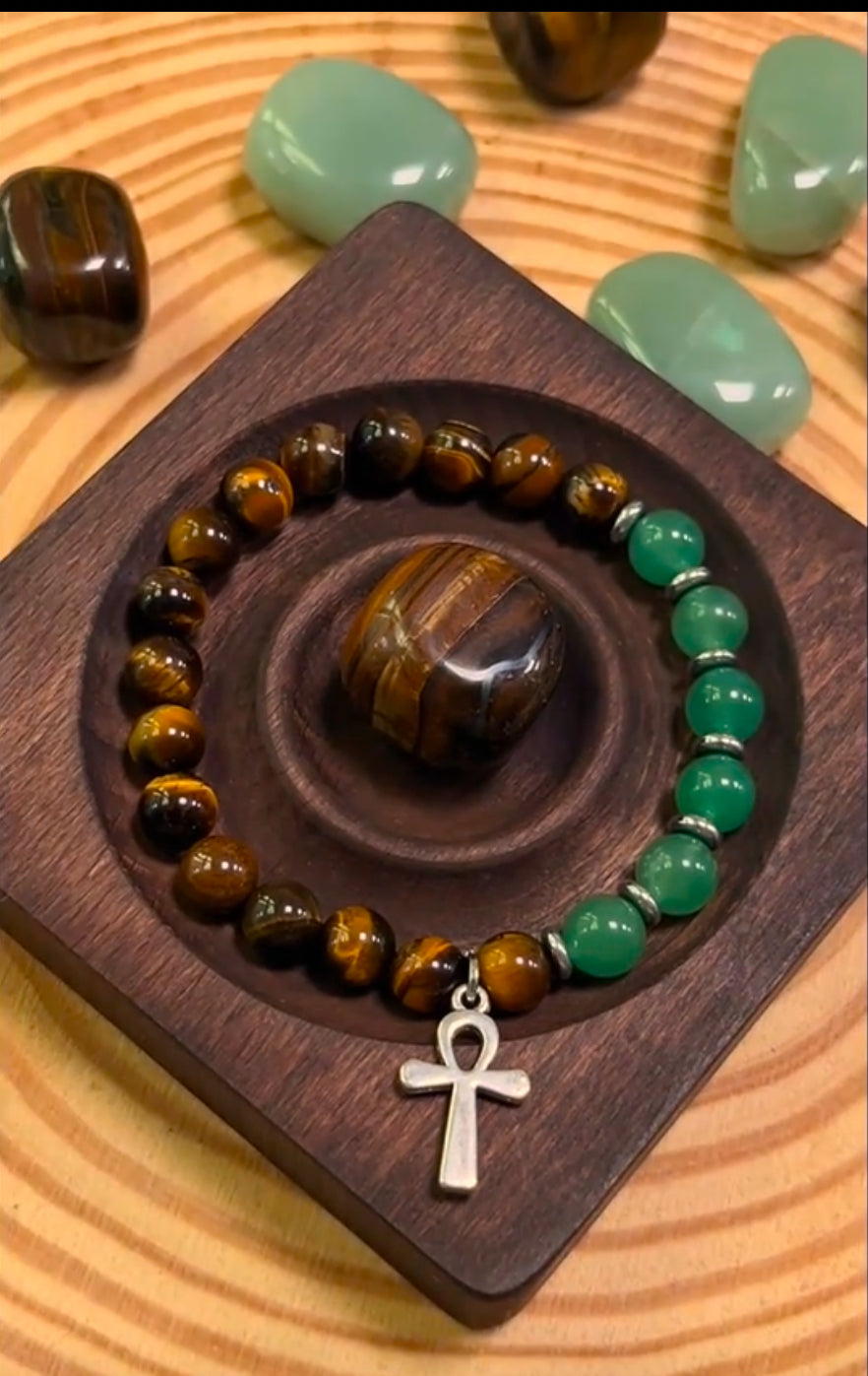 Green Aventurine and Tigers Eye bracelet