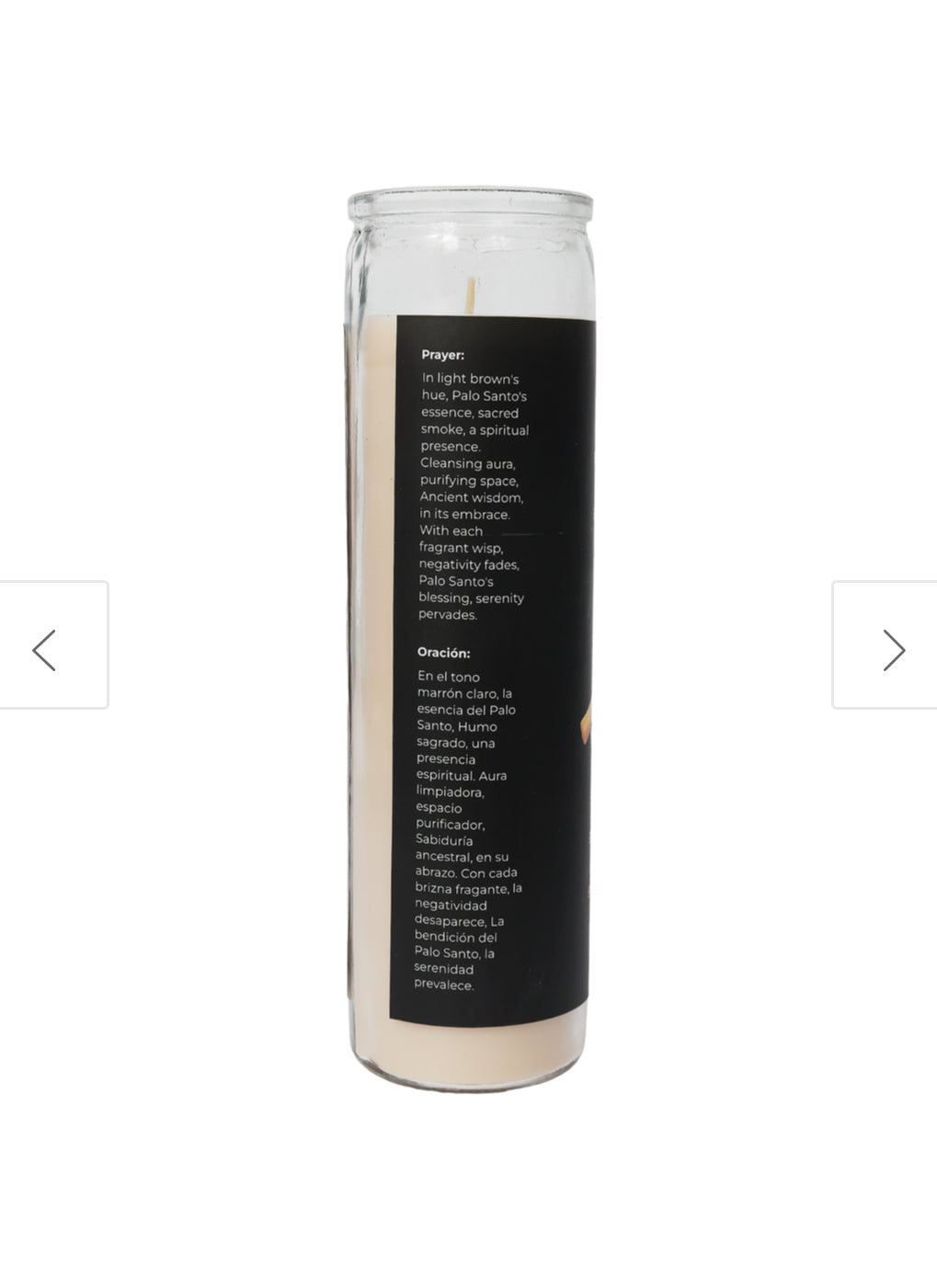 Palo santo candle