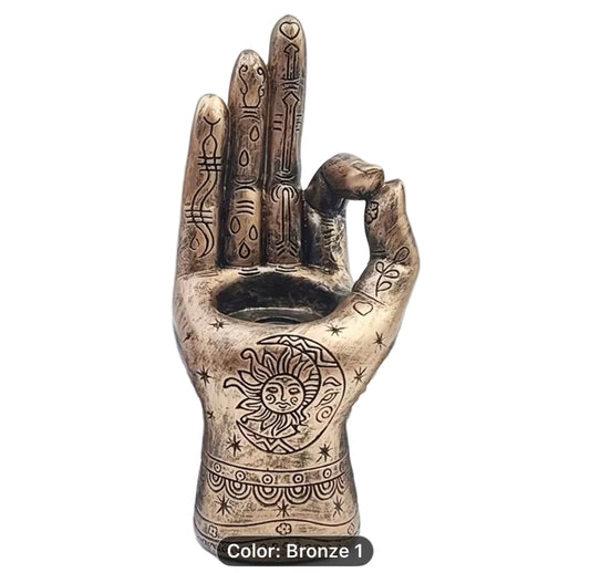 Bronze ying/yang incense holder