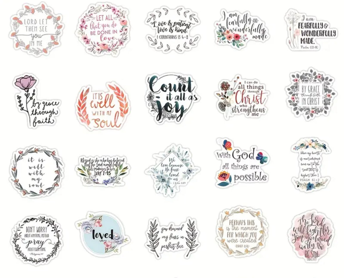 100 Pcs Bible stickers