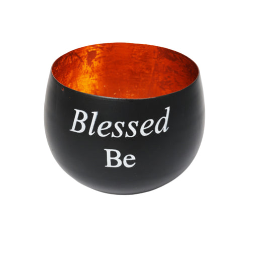 Blessed be votive candle holder