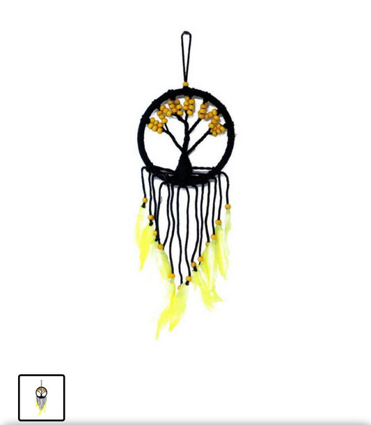 Tree of Life Dreamcatcher (16cm) - Yellow